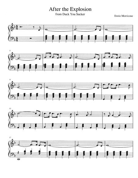 Free Sheet Music After The Explosion From Duck You Sucker