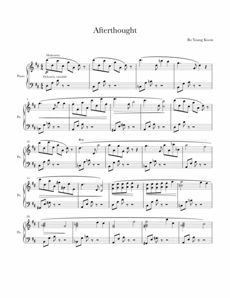 Afterthought Sheet Music