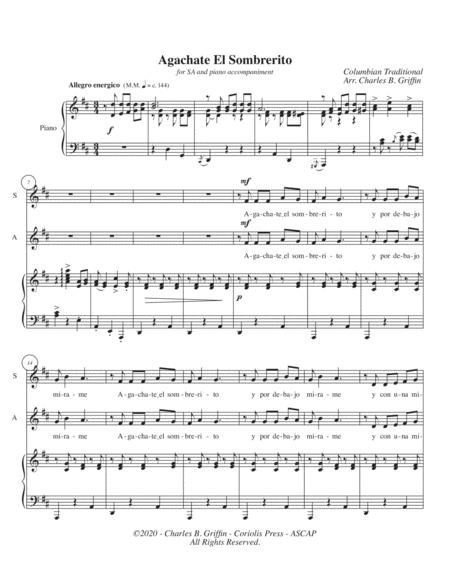 Agachate El Sombrerito Sa Piano Colombian Traditional Sheet Music