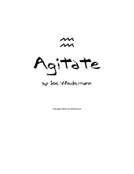 Agitate Sheet Music