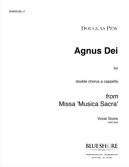 Agnus Dei Double Chorus A Cappella Sheet Music