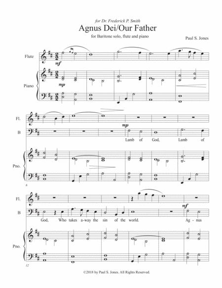 Agnus Dei Our Father Sheet Music