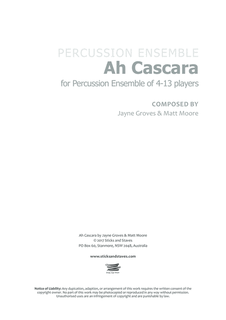 Ah Cascara Sheet Music