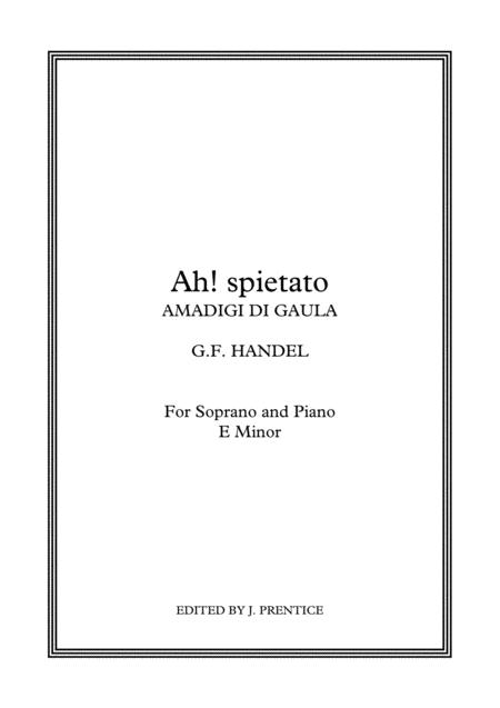 Ah Spietato Amadigi Di Gaula E Minor Sheet Music