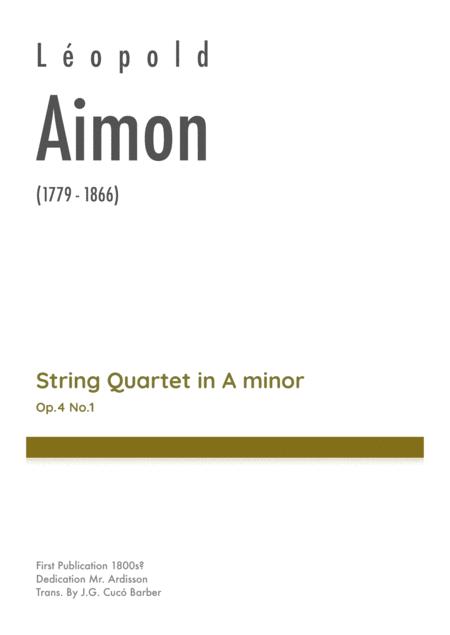 Aimon String Quartet In A Minor Op 4 No 1 Sheet Music