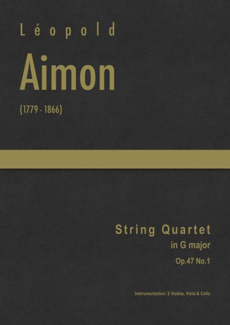 Aimon String Quartet In G Major Op 47 No 1 Sheet Music