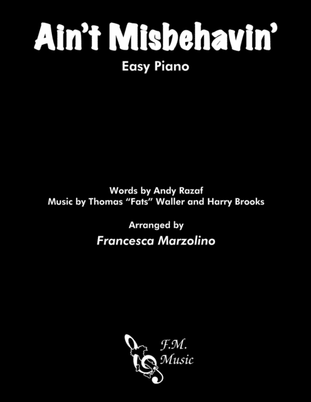 Aint Misbehavin Easy Piano Sheet Music