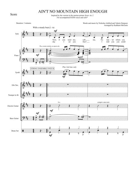 Aint No Mountain High Enough Arr Kathleen Mcguire Combo Parts And Full Score For Satb Or Ttbb Sheet Music