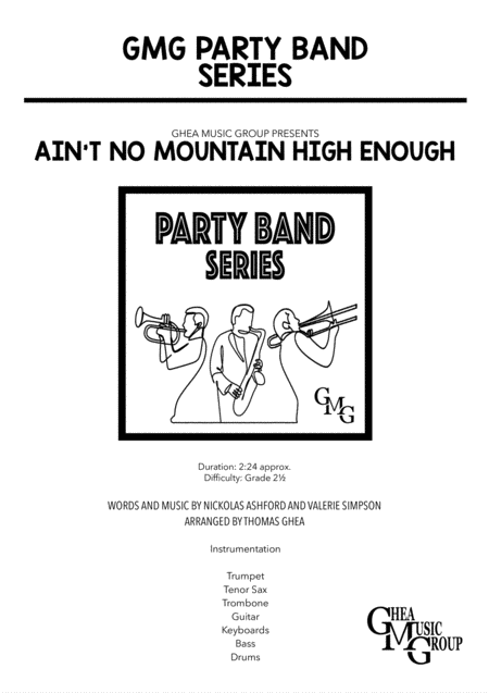 Aint No Mountain High Enough Party Band Sheet Music