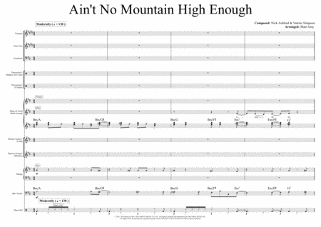 Aint No Mountain High Enough Vocals With Rhythm Section Horns Sheet Music