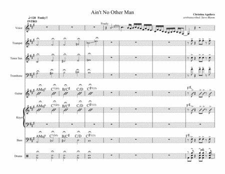 Aint No Other Man Voice 3 Horns And Rhythm Section Sheet Music