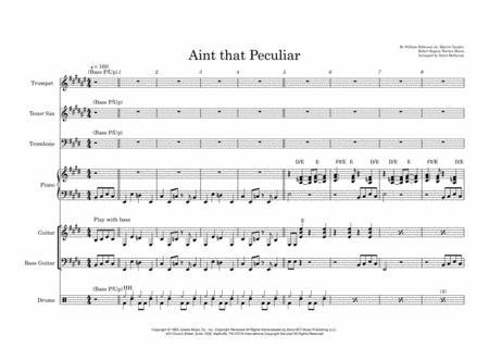 Aint That Peculiar Male Vocal With Small Band 3 Horns Key Of E Sheet Music