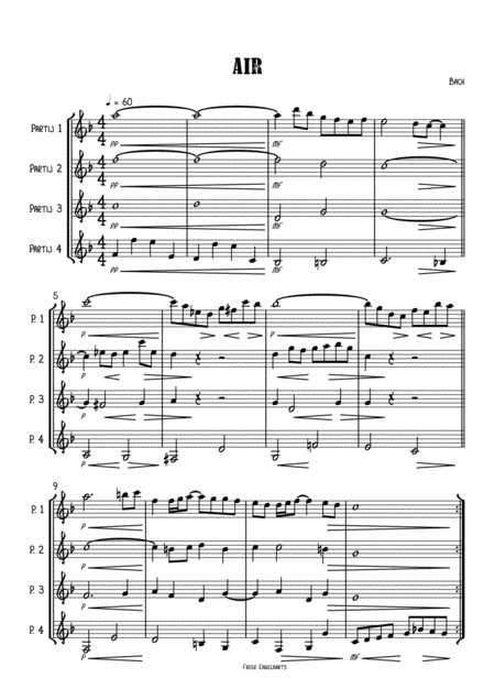 Air Bach Sheet Music