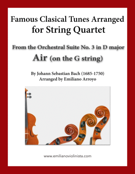 Air By Js Bach For String Quartet Wedding Ready Sheet Music