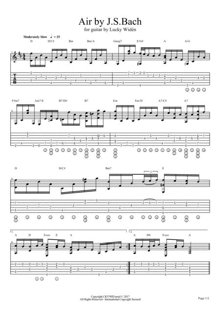 Air By Js Bach Sheet Music