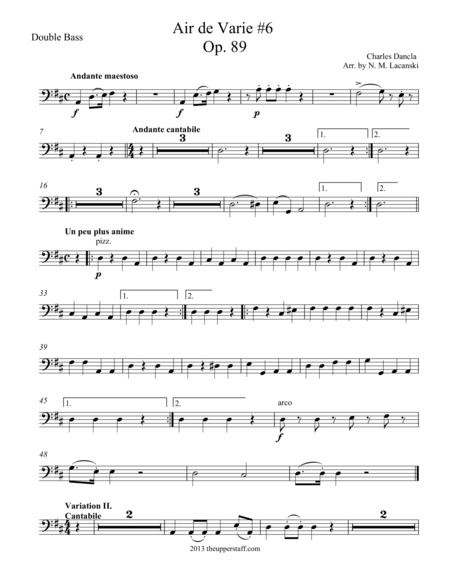 Free Sheet Music Air De Varie 6 Op 89