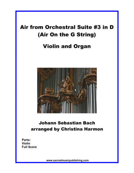 Air From Orchestral Suite 3 In D Violin And Organ Sheet Music