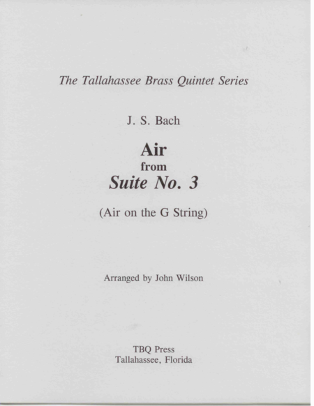 Air From Suite No 3 Air On The G String Sheet Music