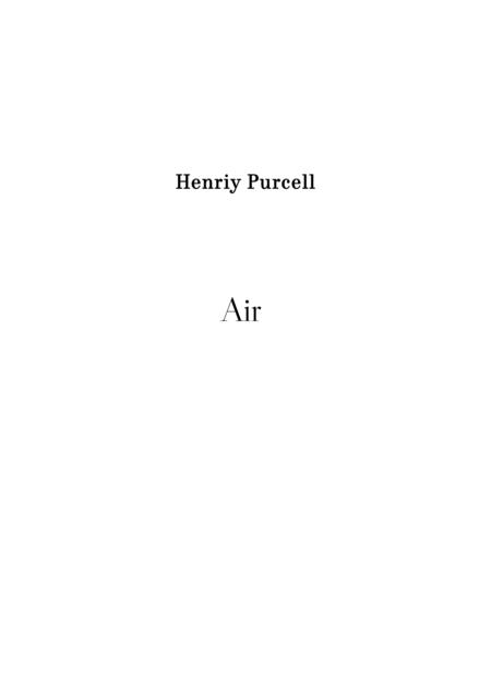 Air Henry Purcell Sheet Music