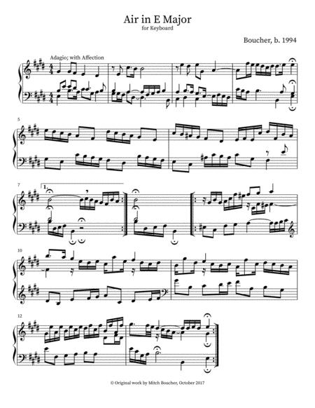 Air In E Major Sheet Music