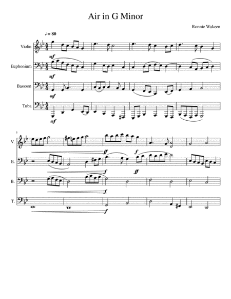 Air In G Minor Sheet Music