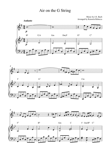 Air On G String Sheet Music