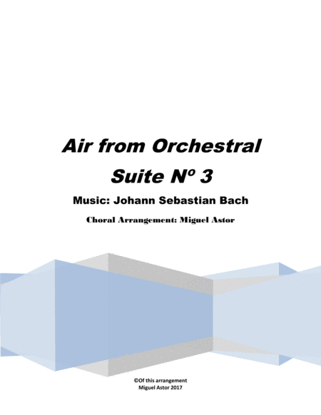 Free Sheet Music Air On The G String Choral Version