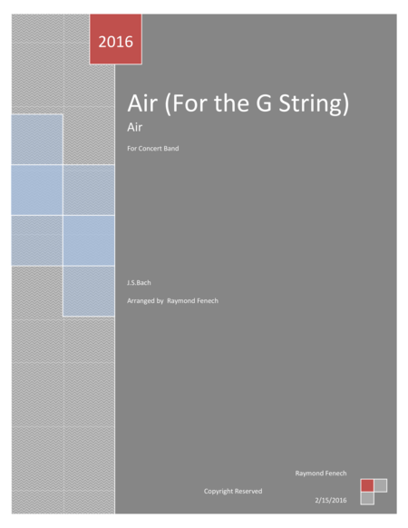 Air On The G String For Concert Band Sheet Music