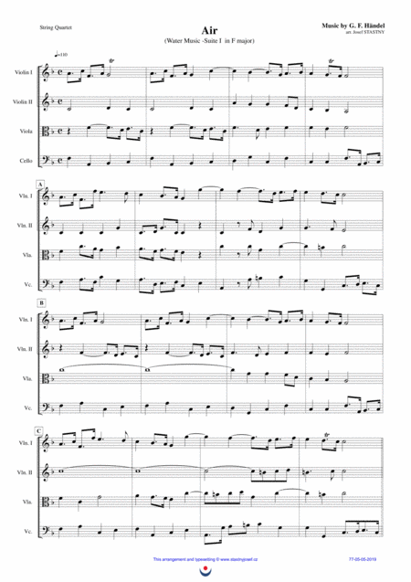 Air Water Music Sheet Music