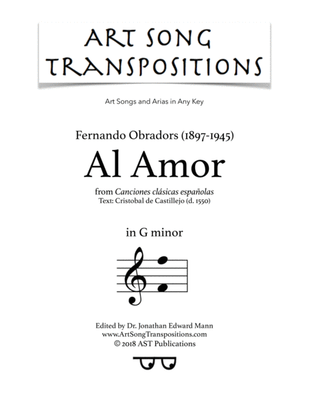 Al Amor G Minor Sheet Music