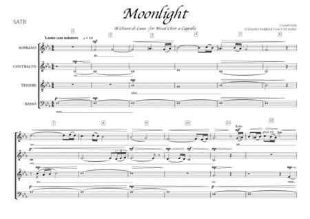 Free Sheet Music Al Chiaro Di Luna Moonlight Choral