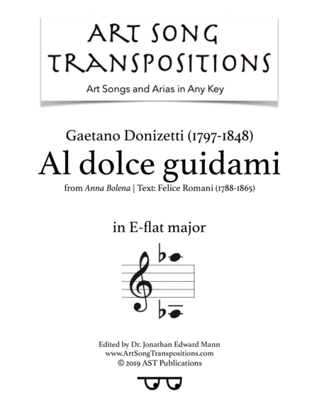 Free Sheet Music Al Dolce Guidami E Flat Major