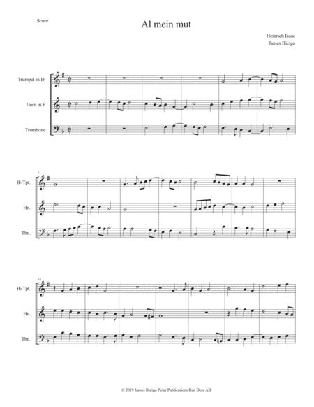 Free Sheet Music Al Mein Mut