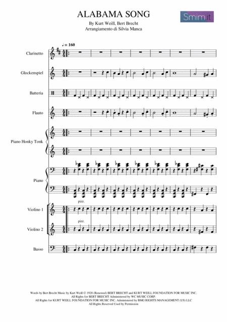 Alabama Song Sheet Music