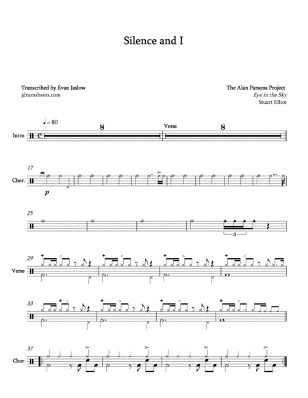 Alan Parsons Project Silence And I Sheet Music