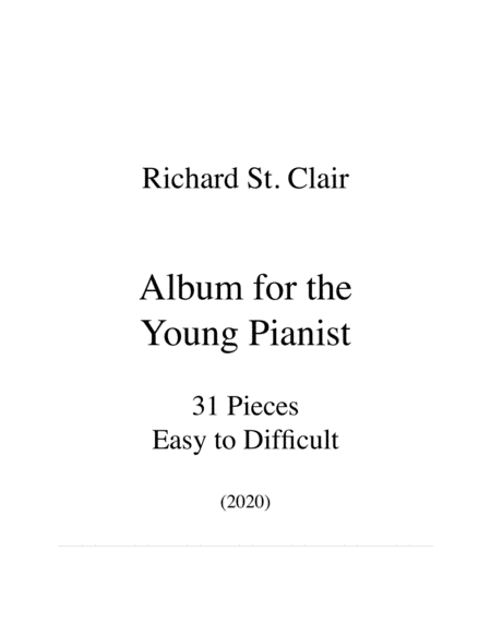 Album For The Young Pianist 31 Pieces Easy To Difficult Sheet Music