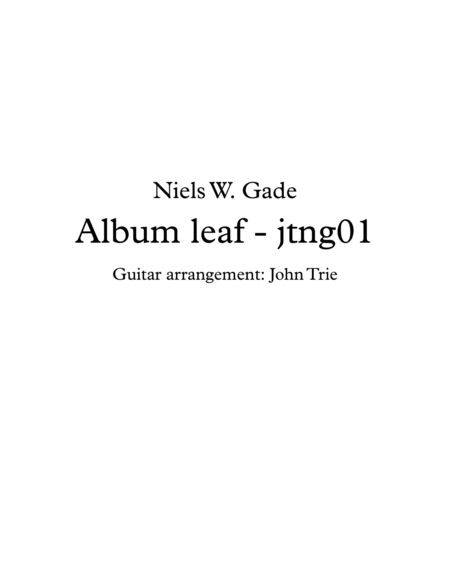 Free Sheet Music Album Leaf Jteg01 Tab