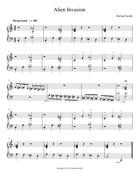 Alien Invasion Sheet Music