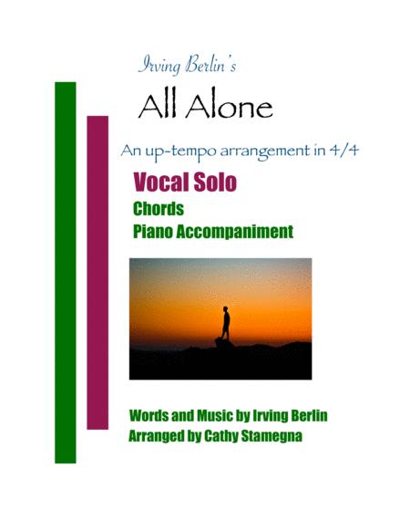 All Alone 4 4 Arrangement Vocal Solo Chords Piano Accompaniment Sheet Music