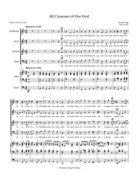 All Creatures Of Our God Sheet Music