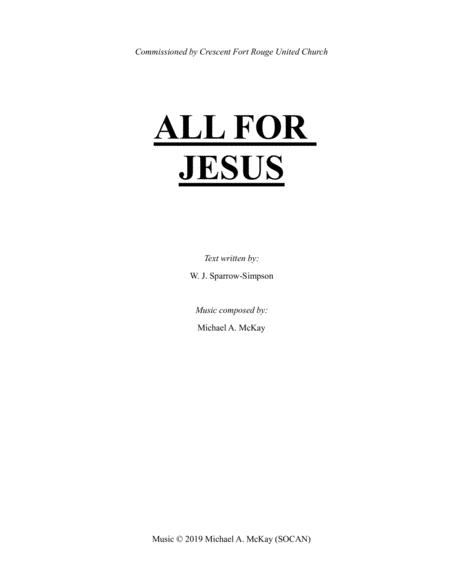 Free Sheet Music All For Jesus