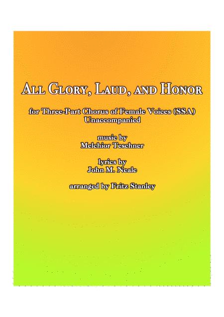 All Glory Laud And Honor Ssa A Cappella Sheet Music