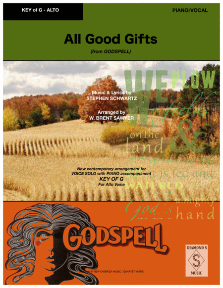 All Good Gifts From Godspell Vocal Solo Key Of G For Alto With Piano Sheet Music