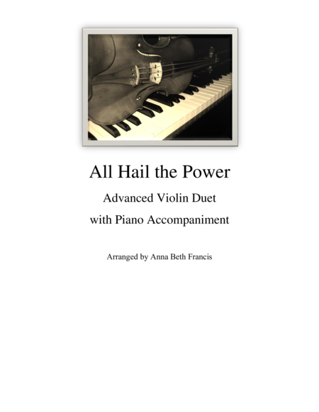 All Hail The Power Of Jesus Name Violin Duet Sheet Music