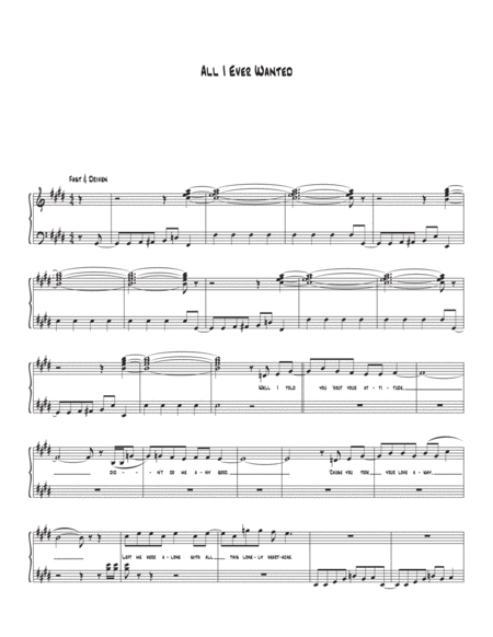 All I Ever Wanted Sheet Music