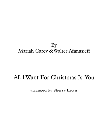 Free Sheet Music All I Want For Christmas Is You For String Trio Of Two Violins And Cello Or Violin Viola And Cello