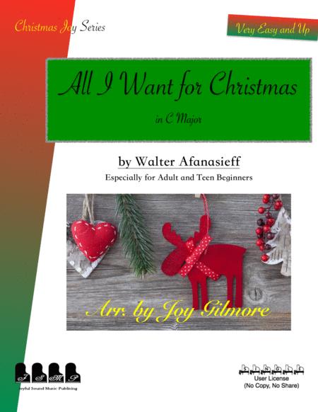 All I Want For Christmas Is You In C Major Transposed Key Easy Piano Arrangement Free Lifetime New Version Upgrade Free Paper Keyboard Available Sheet Music