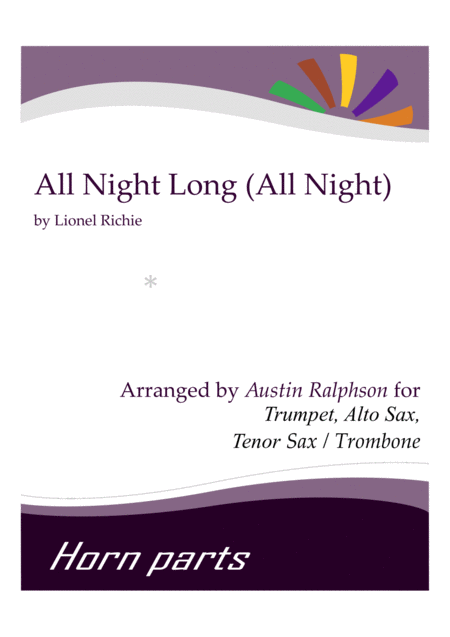 All Night Long All Night Horn Parts Sheet Music