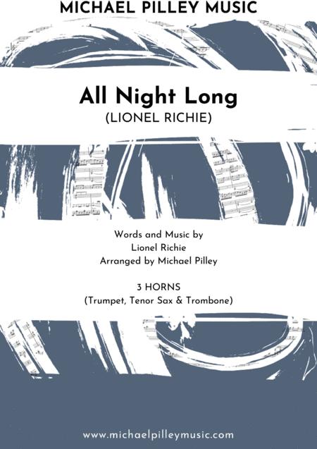 All Night Long Lionel Richie 3 Horns Sheet Music