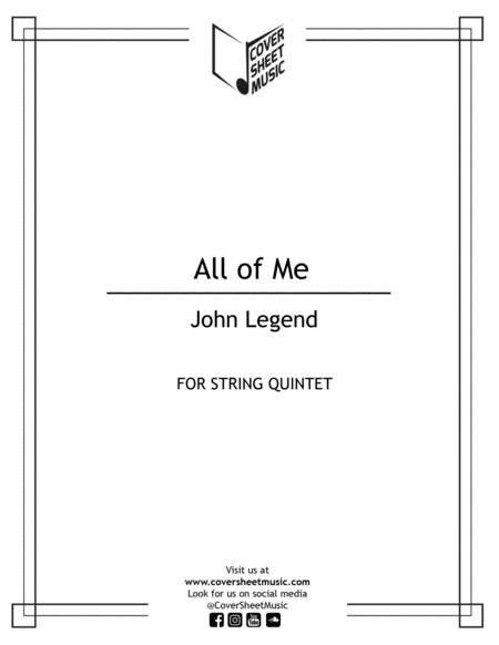 Free Sheet Music All Of Me String Orchestra String Quintet